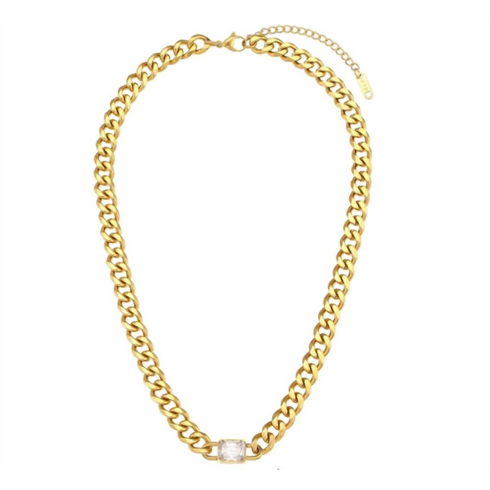 NEW CHANSUTTPEARLS women's chain with diamond pendant necklace in gold
